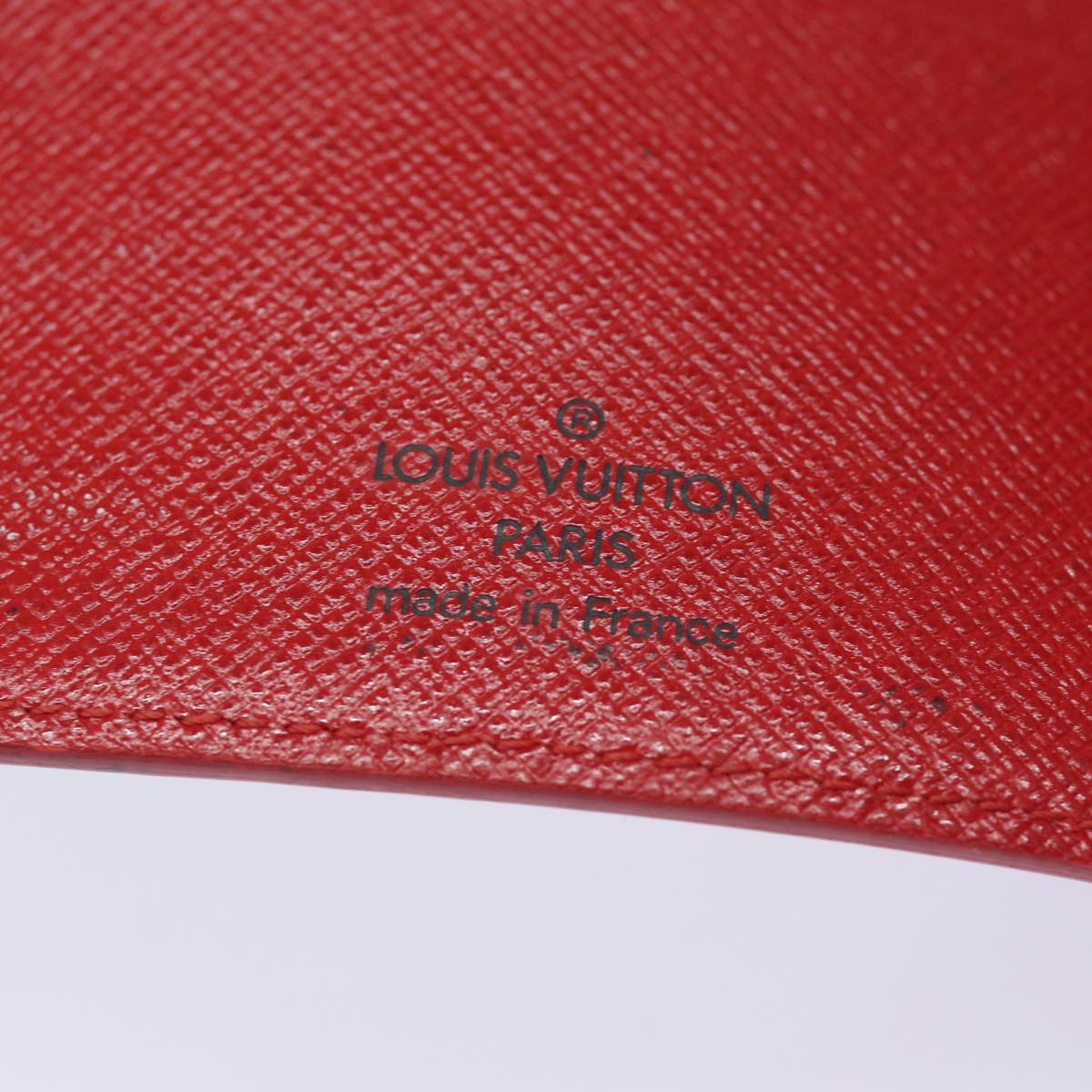 LOUIS VUITTON Epi Agenda MM Day Planner Cover Red R20047 LV Auth bs15560