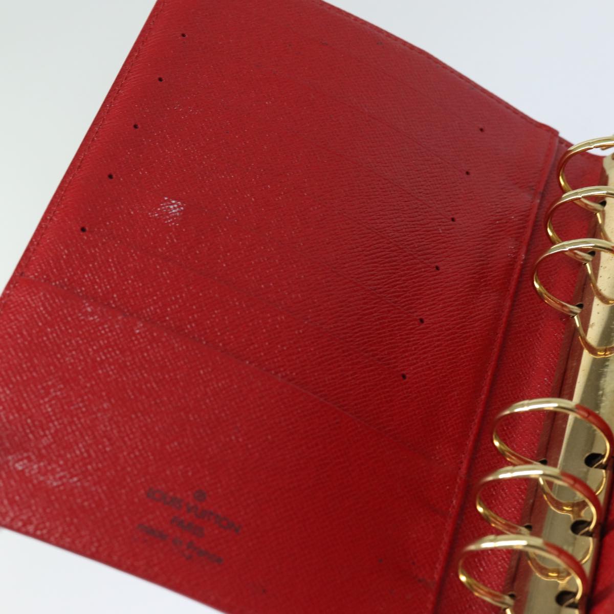 LOUIS VUITTON Epi Agenda MM Day Planner Cover Red R20047 LV Auth bs15560