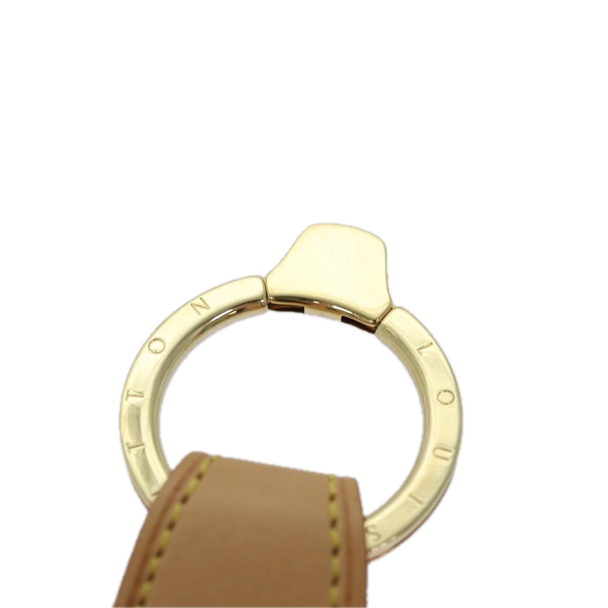 LOUIS VUITTON Porte Cles Vallee Key Holder Leather Beige M85033 LV Auth bs15562 - 0