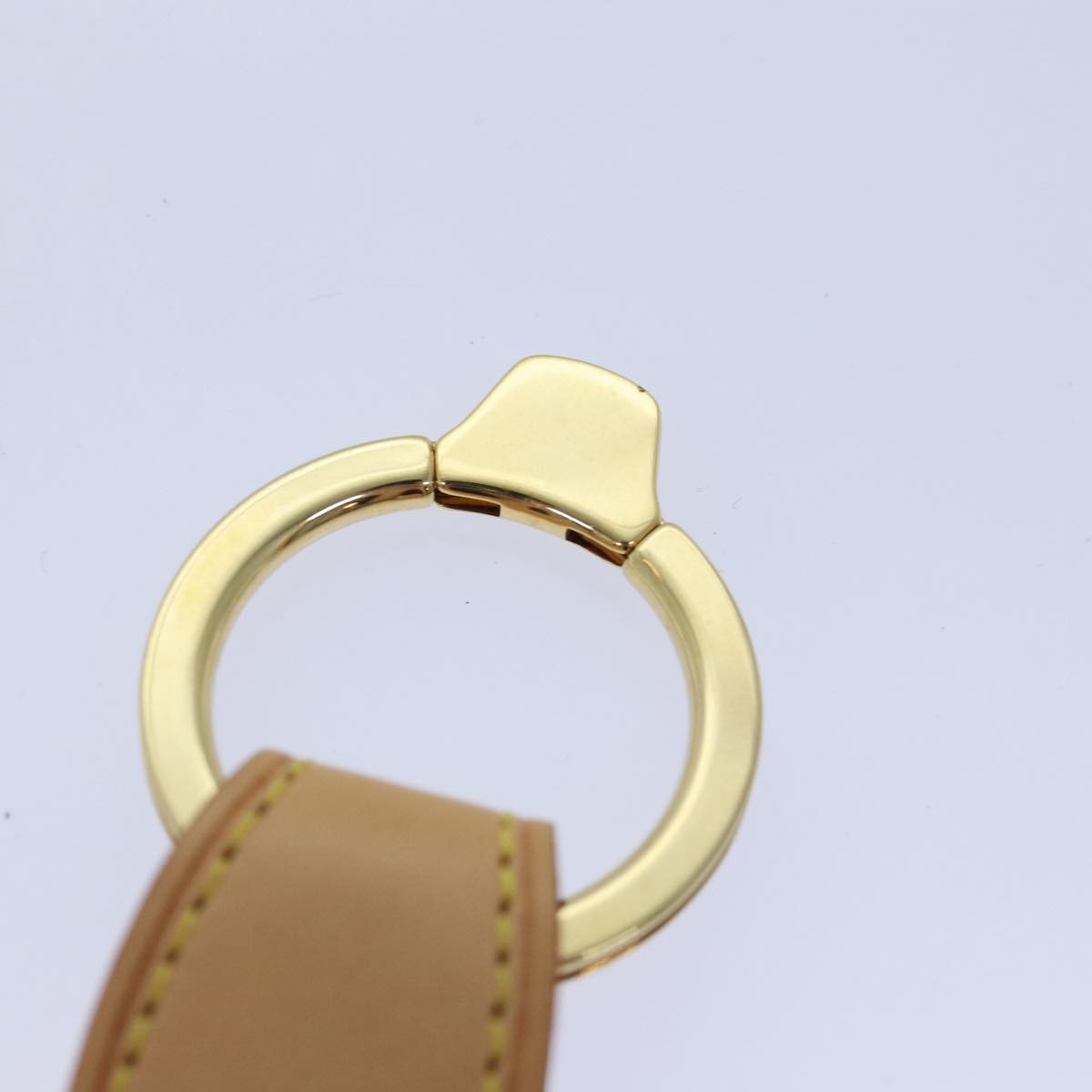 LOUIS VUITTON Porte Cles Vallee Key Holder Leather Beige M85033 LV Auth bs15562