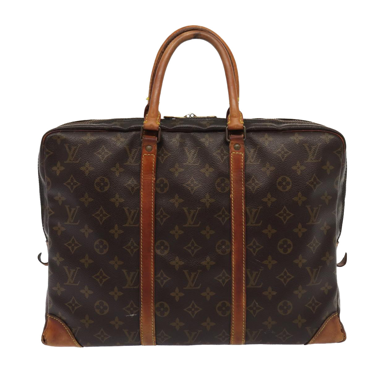 LOUIS VUITTON Monogram Porte Documents Voyage Hand Bag M53361 Auth bs15571