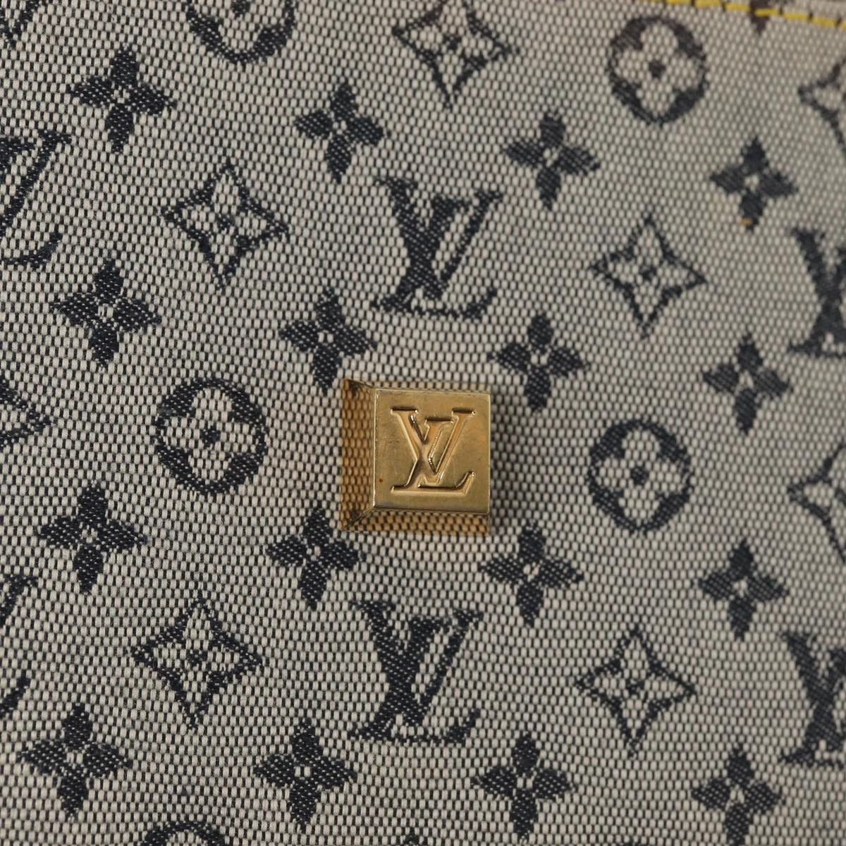 LOUIS VUITTON Monogram mini Marie Hand Bag Blue M92003 LV Auth bs15573