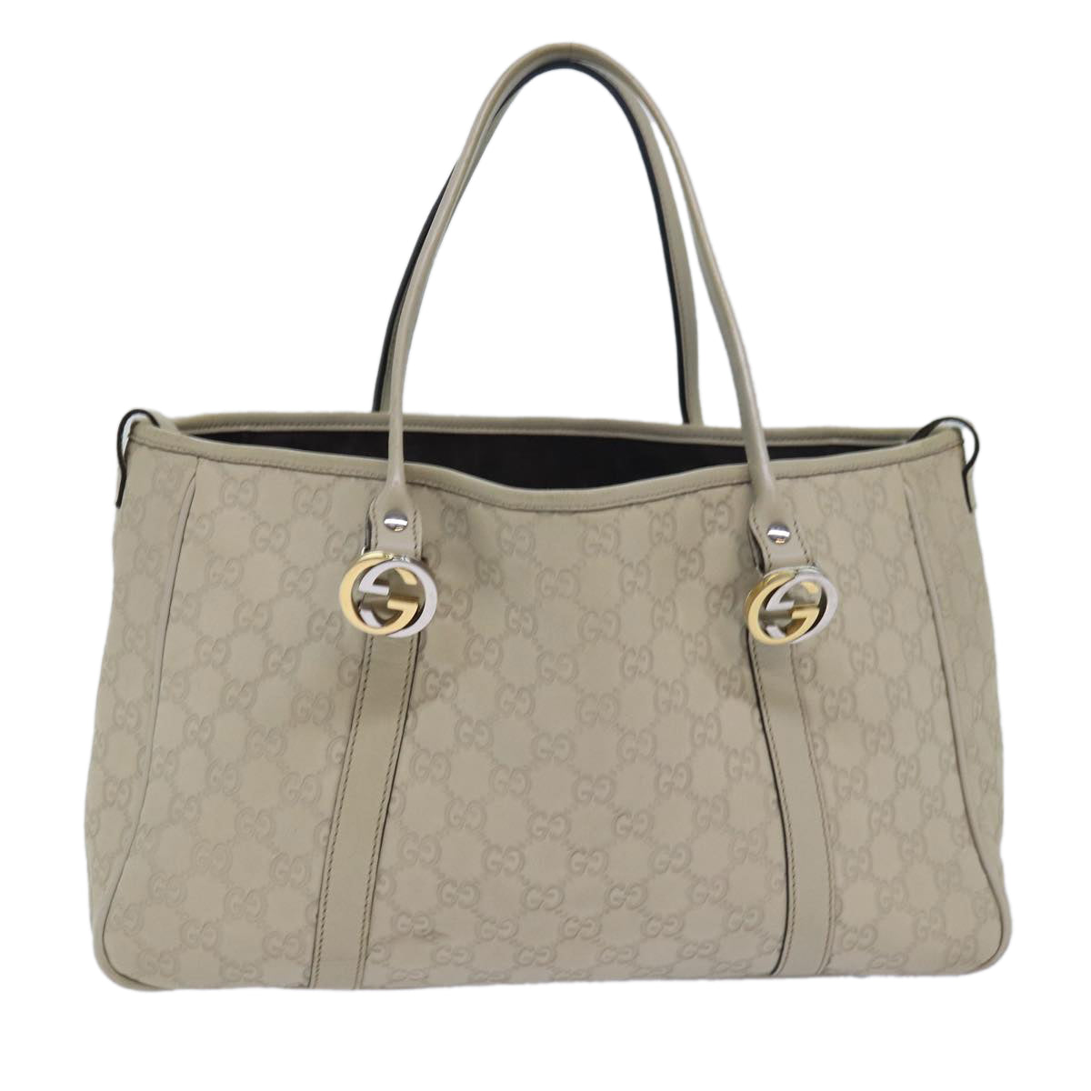 GUCCI GG Canvas GG Twins Guccissima Tote Bag White Auth bs15619 - 0