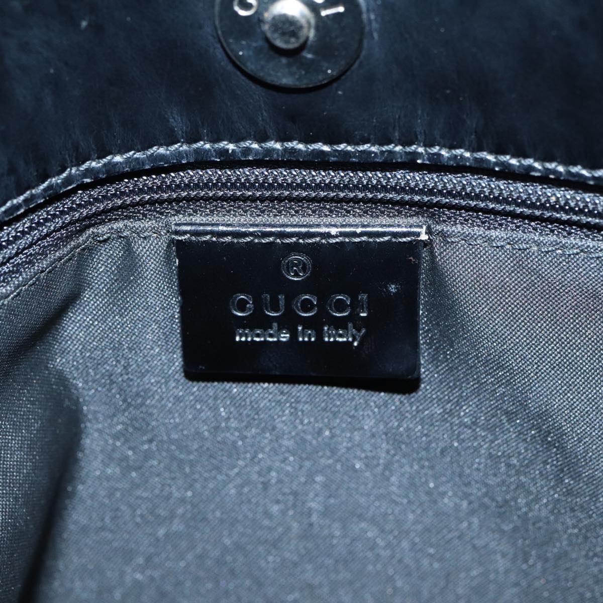 GUCCI GG Canvas Shoulder Bag Black 001 3166 1705 Auth bs15620