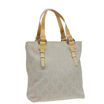 CELINE Macadam Canvas Tote Bag Yellow Light Blue Auth bs15626V