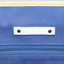 CELINE Macadam Canvas Tote Bag Yellow Light Blue Auth bs15626V-18