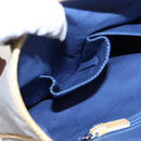 CELINE Macadam Canvas Tote Bag Yellow Light Blue Auth bs15626V-23