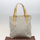 CELINE Macadam Canvas Tote Bag Yellow Light Blue Auth bs15626V-12