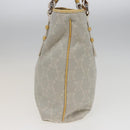 CELINE Macadam Canvas Tote Bag Yellow Light Blue Auth bs15626V-4