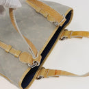 CELINE Macadam Canvas Tote Bag Yellow Light Blue Auth bs15626V-6