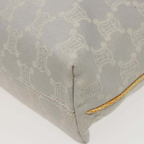 CELINE Macadam Canvas Tote Bag Yellow Light Blue Auth bs15626V