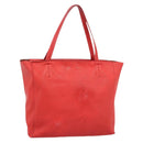CELINE Tote Bag Leather Red Auth bs15628-1