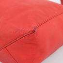 CELINE Tote Bag Leather Red Auth bs15628-14