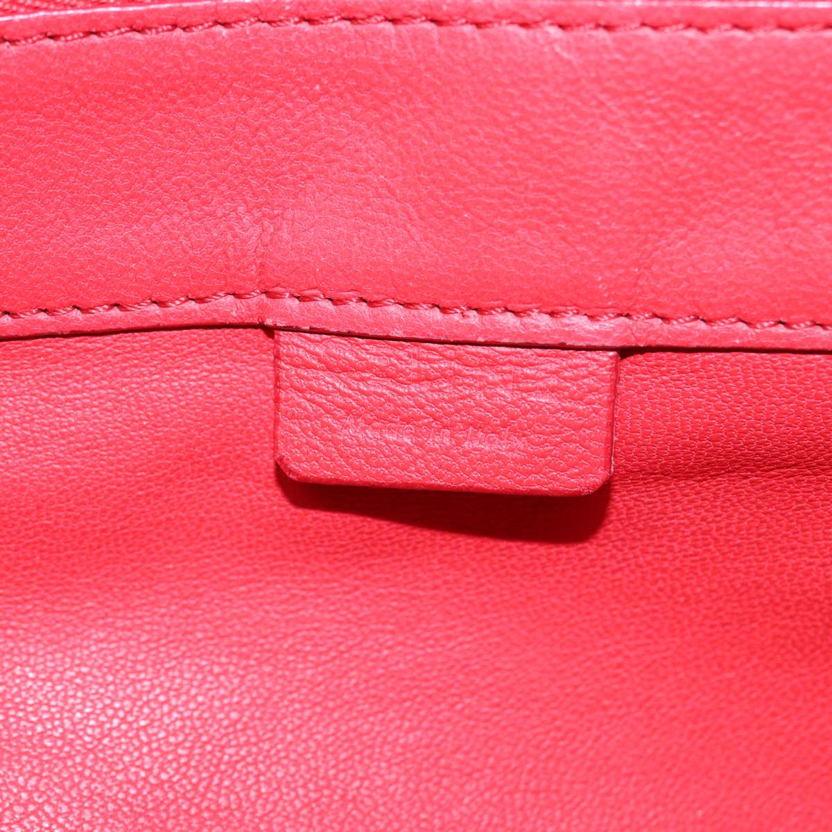 CELINE Tote Bag Leather Red Auth bs15628