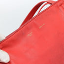 CELINE Tote Bag Leather Red Auth bs15628-19