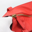 CELINE Tote Bag Leather Red Auth bs15628-10