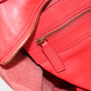 CELINE Tote Bag Leather Red Auth bs15628-20