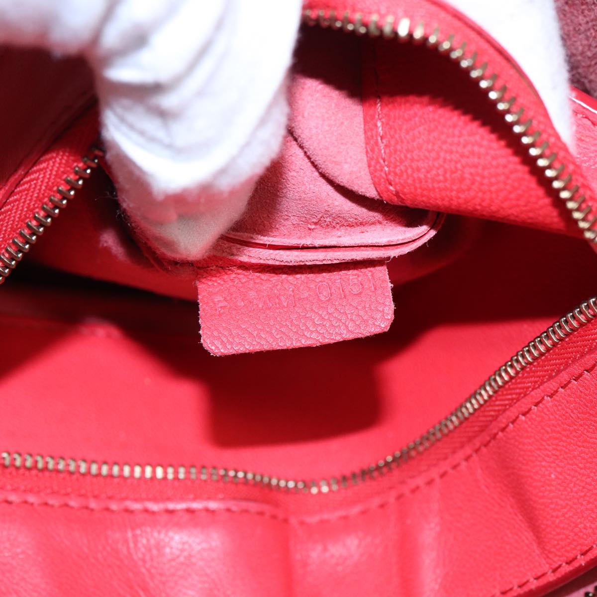 CELINE Tote Bag Leather Red Auth bs15628