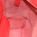 CELINE Tote Bag Leather Red Auth bs15628-11