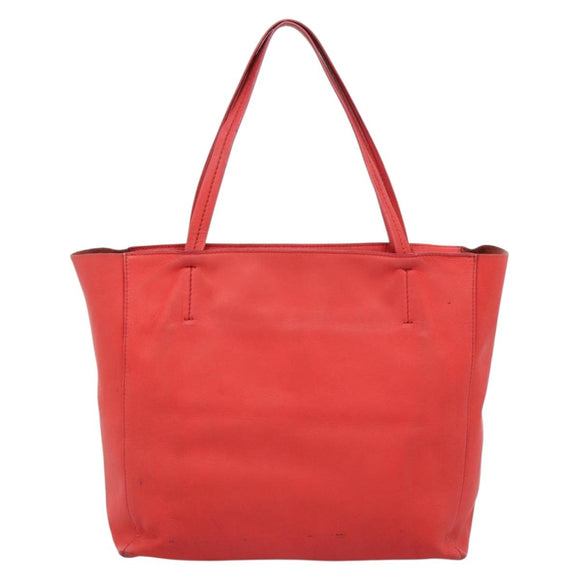 CELINE Tote Bag Leather Red Auth bs15628