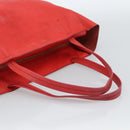 CELINE Tote Bag Leather Red Auth bs15628-7