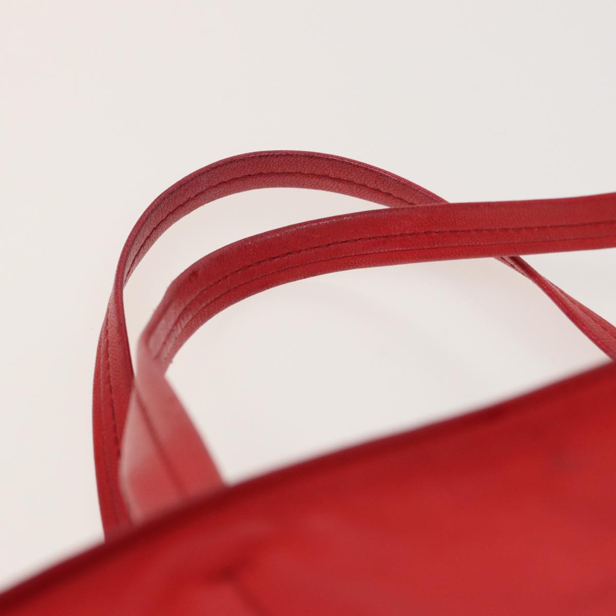 CELINE Tote Bag Leather Red Auth bs15628