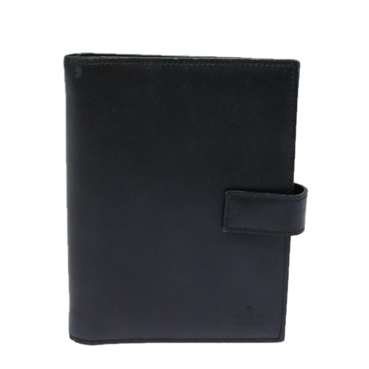 GUCCI Day Planner Cover Leather Black 031 0416 0927 Auth bs15650