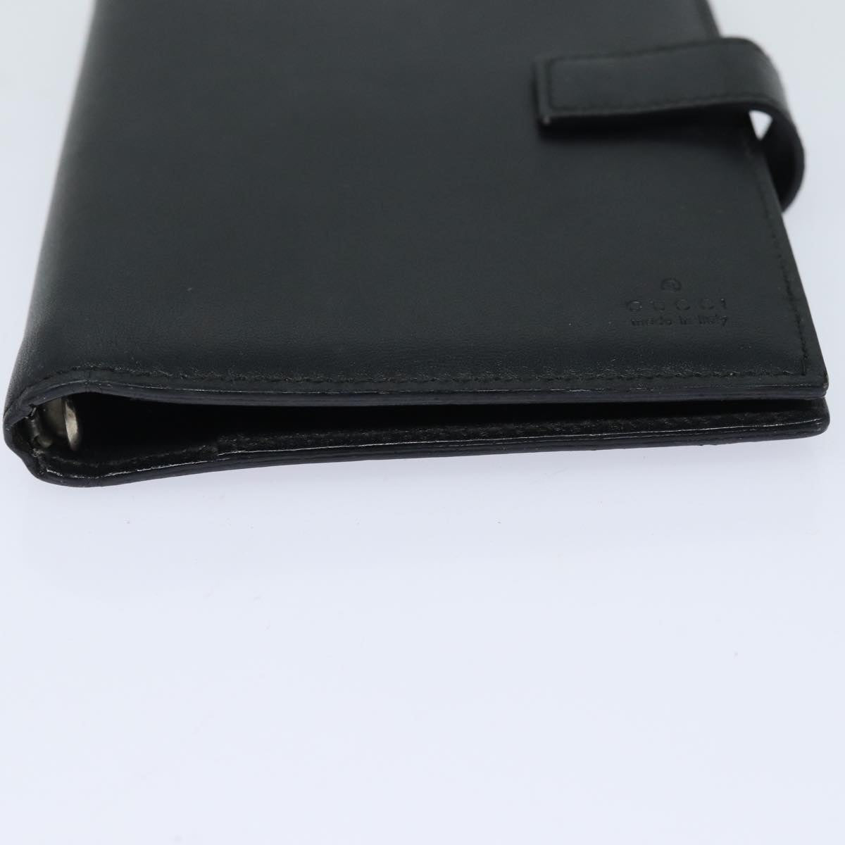 GUCCI Day Planner Cover Leather Black 031 0416 0927 Auth bs15650