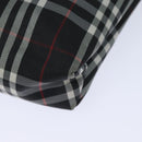 BURBERRY Nova Check Hand Bag Nylon Black Auth bs15673-15