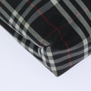 BURBERRY Nova Check Hand Bag Nylon Black Auth bs15673-16