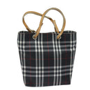 BURBERRY Nova Check Hand Bag Nylon Black Auth bs15673-1