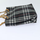 BURBERRY Nova Check Hand Bag Nylon Black Auth bs15673-4