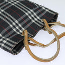 BURBERRY Nova Check Hand Bag Nylon Black Auth bs15673-6