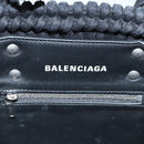 BALENCIAGA Bistro Hand Bag Canvas 2way Black 671342 Auth bs15695V-17