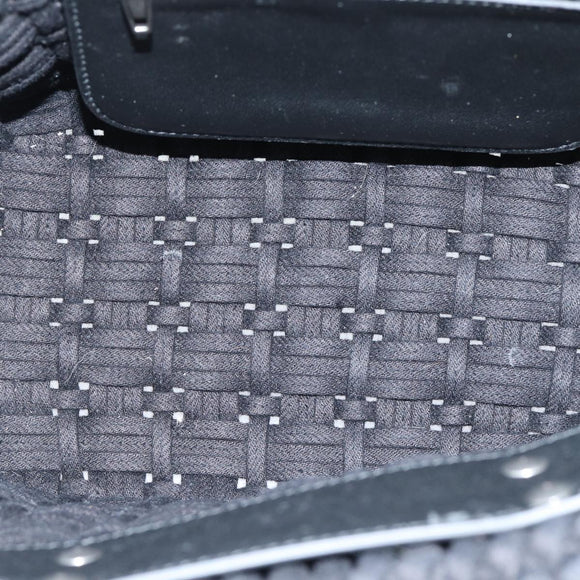 BALENCIAGA Bistro Hand Bag Canvas 2way Black 671342 Auth bs15695V