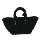 BALENCIAGA Bistro Hand Bag Canvas 2way Black 671342 Auth bs15695V-2