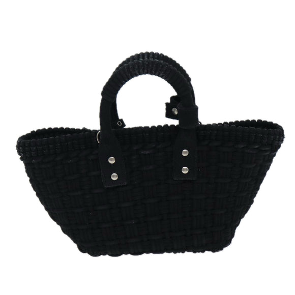 BALENCIAGA Bistro Hand Bag Canvas 2way Black 671342 Auth bs15695V