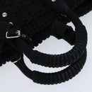 BALENCIAGA Bistro Hand Bag Canvas 2way Black 671342 Auth bs15695V-8