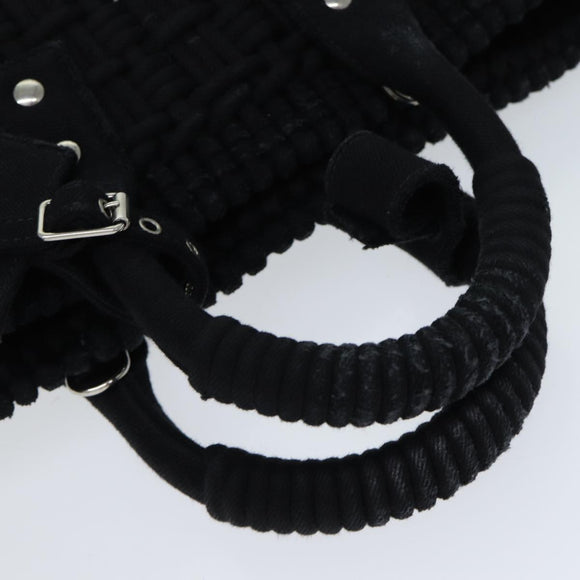 BALENCIAGA Bistro Hand Bag Canvas 2way Black 671342 Auth bs15695V