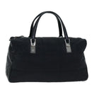 CHANEL Choco Bar Hand Bag Enamel Black CC Auth bs15702-1