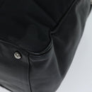 CHANEL Choco Bar Hand Bag Enamel Black CC Auth bs15702-10