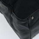 CHANEL Choco Bar Hand Bag Enamel Black CC Auth bs15702-14