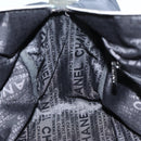 CHANEL Choco Bar Hand Bag Enamel Black CC Auth bs15702-19