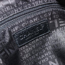 CHANEL Choco Bar Hand Bag Nylon Black Silver CC Auth bs15702-20
