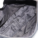 CHANEL Choco Bar Hand Bag Nylon Black Silver CC Auth bs15702-21