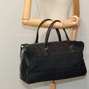 CHANEL Choco Bar Hand Bag Enamel Black CC Auth bs15702-21