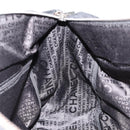 CHANEL Choco Bar Hand Bag Nylon Black Silver CC Auth bs15702-22