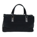 CHANEL Choco Bar Hand Bag Enamel Black CC Auth bs15702-2