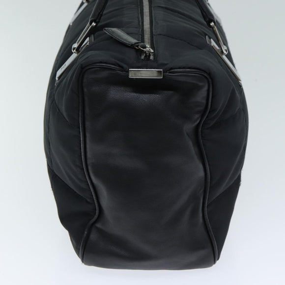 CHANEL Choco Bar Hand Bag Enamel Black CC Auth bs15702