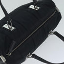 CHANEL Choco Bar Hand Bag Enamel Black CC Auth bs15702-6